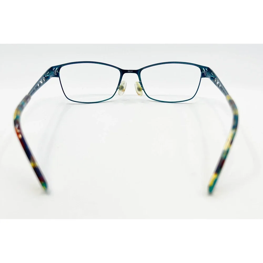 Karen Kane Eyeglasses Womens Teal KOKIA Cutout Temple 53-17-135